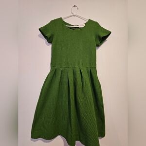 GANNI - vintage green scoop neck mini dress